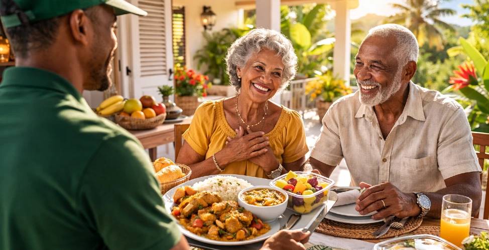 Livraison de repas créoles à domicile pour seniors en Guadeloupe